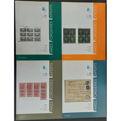 1012 - FAKES, FORGERIES, EXPERTS nos. 1, 4, 5 & 6. Pubd 1998-2003. Fair condition. An important journal con... 