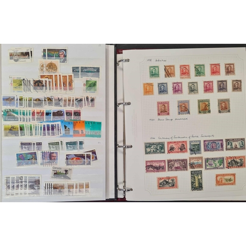 829 - AUSTRALIA, CANADA & NEW ZEALAND: Album & stock book, the former with a basic 1855-2000 mainly used c... 