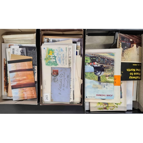 916 - VARIED & USEFUL ACCUMULATION: A box containing illustrated covers & PPCs, all railway-related, mainl... 