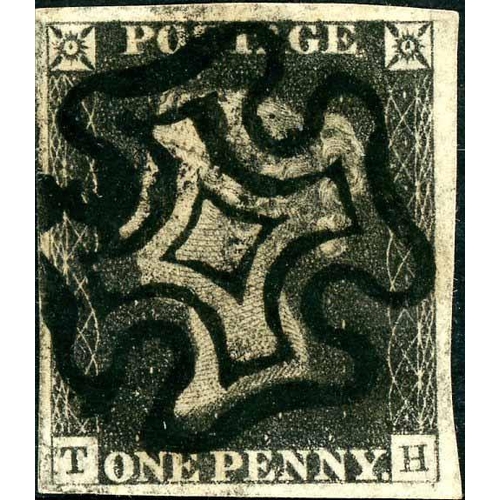 88 - PLATE 2 TH with exceptional black MX cancellation, good margins. Fine.