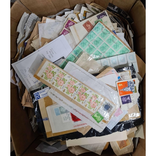 894 - KILOWARE: Three well-filled cartons containing largely used on-paper stamps (a small selection off-p... 