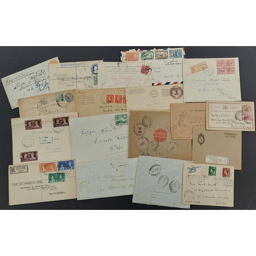 11 - c1905-2019 CARTON OF MAINLY BRITISH EMPIRE COVERS & CARDS PLUS SPAIN including  an interesting range... 