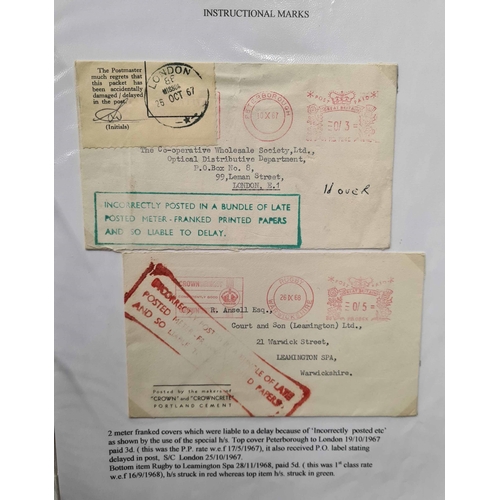 111 - MISCELLANY INC. POSTAGE DUE COVERS, CUSTOMS CHARGES, INSTRUCTIONAL MARKS, ETC: Two cartons, one with... 