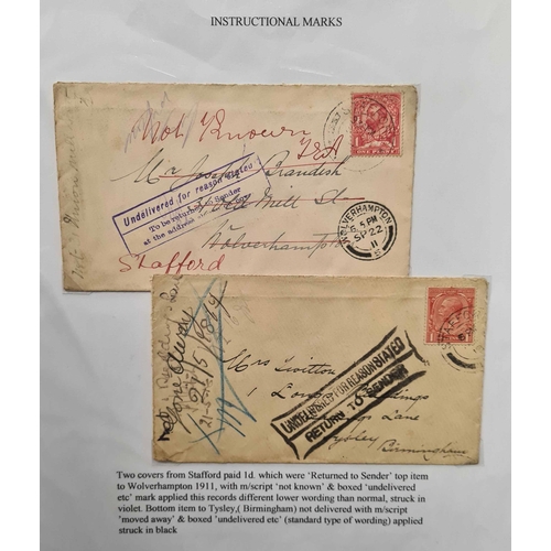 111 - MISCELLANY INC. POSTAGE DUE COVERS, CUSTOMS CHARGES, INSTRUCTIONAL MARKS, ETC: Two cartons, one with... 