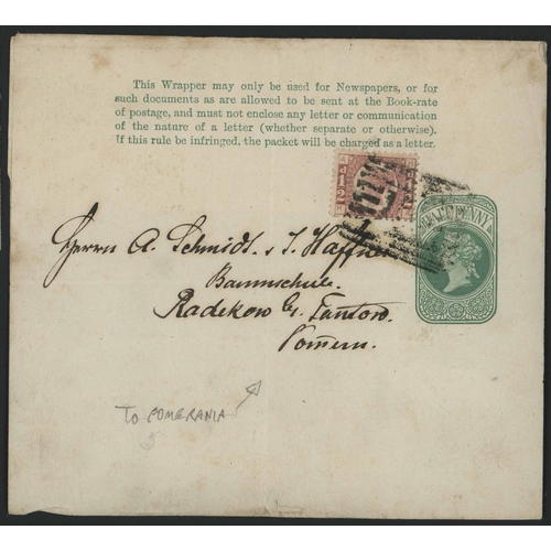 1185 - SCOTS QV PERF. LINE ENGRAVED COVERS INC. PICTURE ADDRESS, P. DUES, SKELETONS, CDS CANCELS, ½d / 1½d ... 