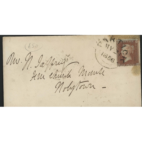 1185 - SCOTS QV PERF. LINE ENGRAVED COVERS INC. PICTURE ADDRESS, P. DUES, SKELETONS, CDS CANCELS, ½d / 1½d ... 