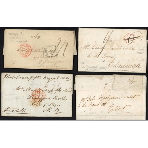 1197 - ISLE OF SKYE - DUNVEGAN PRESTAMP MAIL INC. V. EARLY SL (1741), LATER SL (1787-1800), 1792 EDINR. 'CR... 