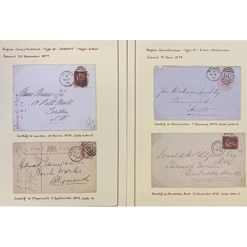 1234 - CARDIFF INC. BUTE DOCKS - NUMERAL & DUPLEX CANCELLATION COLLECTION: 1850-1904 comprehensive collecti... 