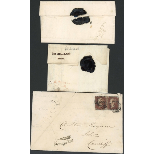 1250 - BALANCE OF THE WELSH COLLECTION: c.1820-1920 selection of Welsh mails inc. 1822 EL to Postmaster, Me... 