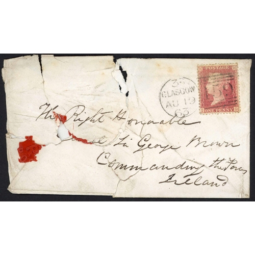 1252 - H&K PACKET MAILS: 1863-1909 mix of chiefly env & PPC but some stamps with 1863 Glasgow to The Right ... 