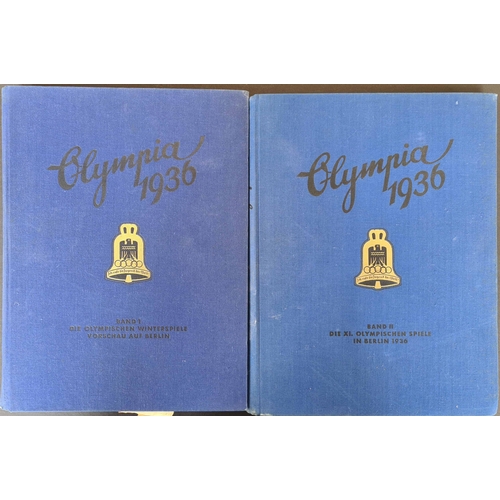 127 - DIE OLYMPISCHEN SPIELE 1936 IN BERLIN UND GARMISH-PARTENKIRCHEN: 2 volume 'photo albums' (no dj's, s... 