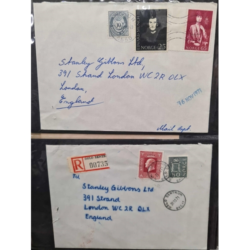 15 - EARLY TO MODERN POSTAL HISTORY - RUSSIA, INDIA, HONG KONG & NORWAY: Carton holding 4 cover albums wi... 