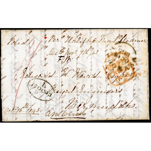 167 - BERMUDA MAIL FROM WEYMOUTH WITH SCARCE ELLIPTICAL 