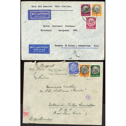 238 - SELECTION OF 'LATI' CARRIED COVERS BETWEEN GERMANY & SOUTH AMERICA: Range of mostly 1940/41 covers w... 