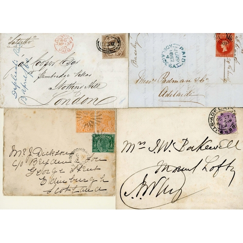 290 - QV COVERS INC. IMPERFS. EX NEW SOUTH WALES, SOUTH AUSTRALIA & QUEENSLAND; June 1857 EL (ref. £21-10s... 