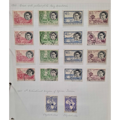 318 - BELGIAN CONGO 1886-1962; A neatly-written-up collection with a mixture of mint & used stamps in an A... 