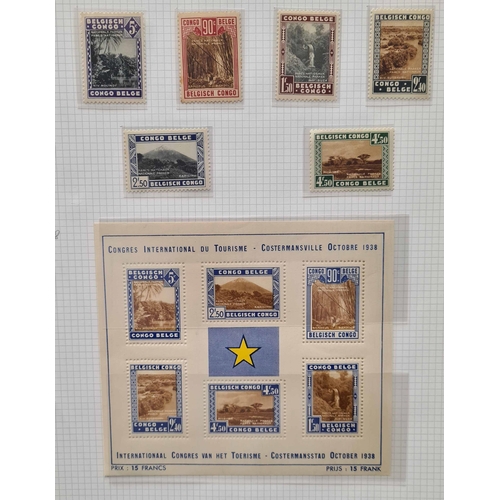 318 - BELGIAN CONGO 1886-1962; A neatly-written-up collection with a mixture of mint & used stamps in an A... 