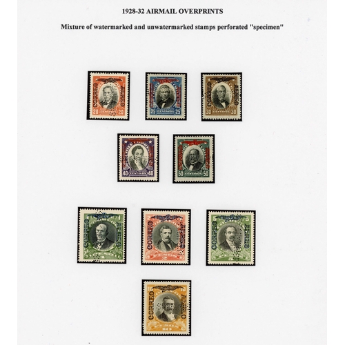 360 - 1928-32 PROVISIONAL AIR MAIL OVERPRINTS: Collection of stamps & covers, superbly presented and typed... 