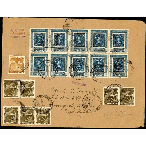 363 - STUDY OF INTERNATIONAL AIR MAIL ISSUES, 1934-55: Very fine collection of stamps & covers on display ... 