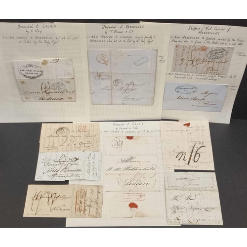 394 - FRANCE - EUROPEAN TRANSIT MAIL WITH FRENCH FACs OR AGENT ENDORSEMENTS: 1803-50 E/ELs to France, G.B.... 