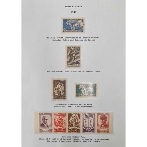 413 - THEMATIC COLLECTIONS; A carton containing thematic collections of Vichy & Provisional Government and... 