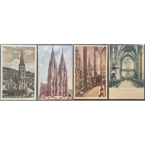 443 - ECCLESIASTICAL ESTABLISHMENTS ON PPCs: A 1920/30s collection of cards, mainly B&W real photo types, ... 