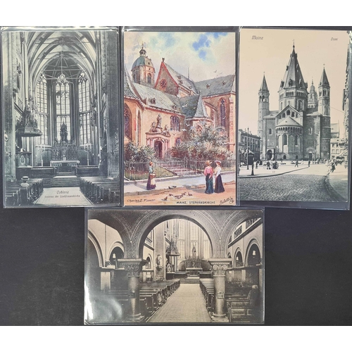 443 - ECCLESIASTICAL ESTABLISHMENTS ON PPCs: A 1920/30s collection of cards, mainly B&W real photo types, ... 