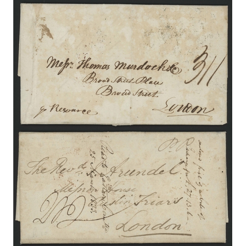 485 - DARTMOUTH INDIA LETTER PAIR TO G.B. - WITH 