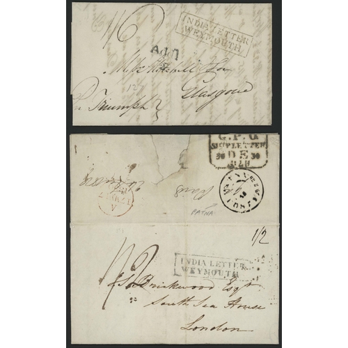 497 - RAMSGATE/SOUTHAMPTON/WEYMOUTH INDIA LETTERS INC. ONE REDIRECTED TO THE ITALIAN STATES; 1835 EL ex Ca... 