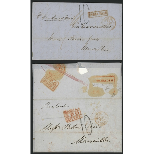 503 - BIMLIPATAM/BOMBAY/MADRAS - MAIL VIA EGYPT TO FRANCE INC. 