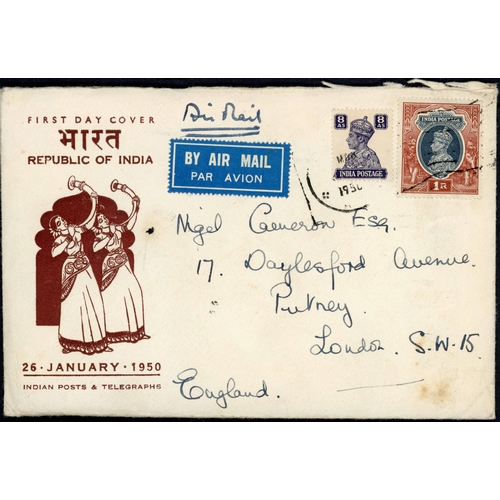 51 - KGVI INDIA FDCs INC. 1948 GANDHI & SOME PAKISTAN: Group inc. 15 Aug. 1948 illustrated FDC with Gandh... 