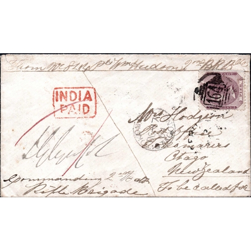 536 - NEW ZEALAND - SOLDIER'S CONCESSION RATE COVER EX A PRIVATE IN MEERUT  TO THIS RARE DESTINATION; Rema... 