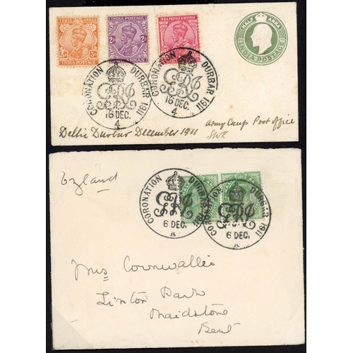 572 - DELHI DURBARS (1903+1911) INC. P.O. GUIDE SETS FROM EACH + PPCs & CANCELS, WITH OTHER EARLY PPCs (IN... 