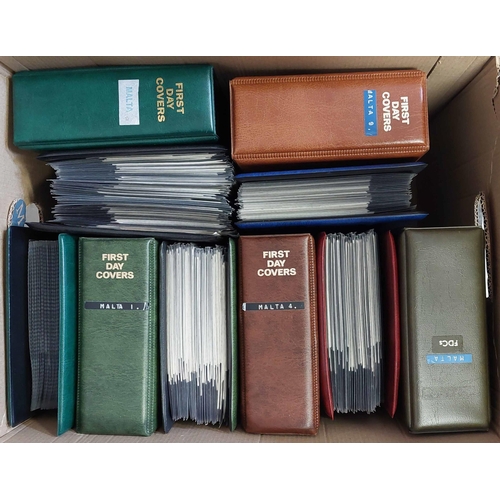 628 - FIRST DAY COVERS: A large box containing 10 albums housing a 1954-2008 run (incomplete) of mainly il... 