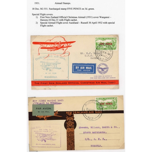 691 - AIRMAILS - 1931-35 COLLECTION INCLUDING COVERS: Mint inc. 1931 3d -7d x 2 sets, 1934 5d on 3d (2), 1... 