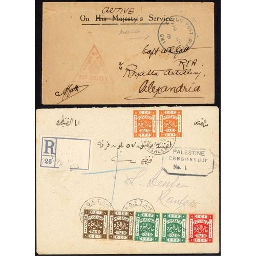 718 - 1918 BMA COVERS inc. 1p pairs on regd. Es ex APO SZ 44 (2), 5m block of 4 on similar E plus a single... 