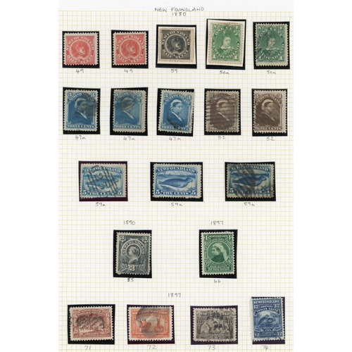 72 - QV-QEII BR. EMPIRE USED RANGES, ETC., PLUS SOME FOREIGN: Album leaves holding Bermuda, Bahamas, Mont... 