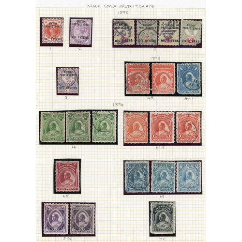 72 - QV-QEII BR. EMPIRE USED RANGES, ETC., PLUS SOME FOREIGN: Album leaves holding Bermuda, Bahamas, Mont... 