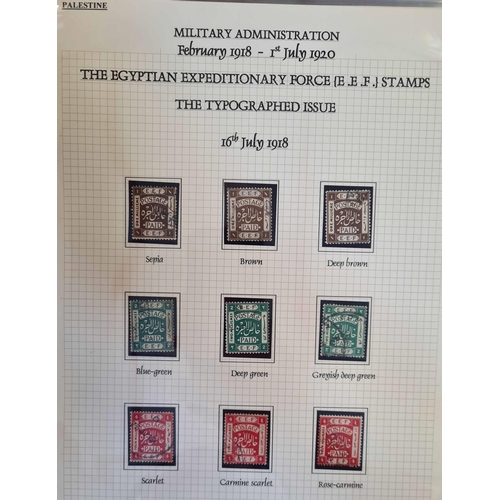 720 - 1918-19 COLOURED TYPOGRAPHED ISSUE: Specialised study of shades, watermarks, perfs, plate varieties ... 