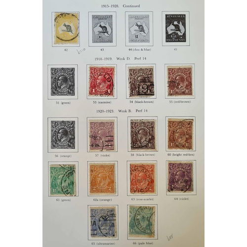 294 - MINT & USED 1913-1952 COLLECTION: Housed in SG printed album. 'Roos' to 5/- (5) & 10/-. Useful KGV s... 