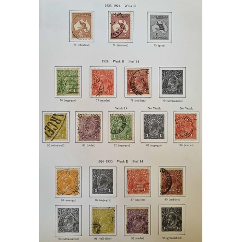 294 - MINT & USED 1913-1952 COLLECTION: Housed in SG printed album. 'Roos' to 5/- (5) & 10/-. Useful KGV s... 