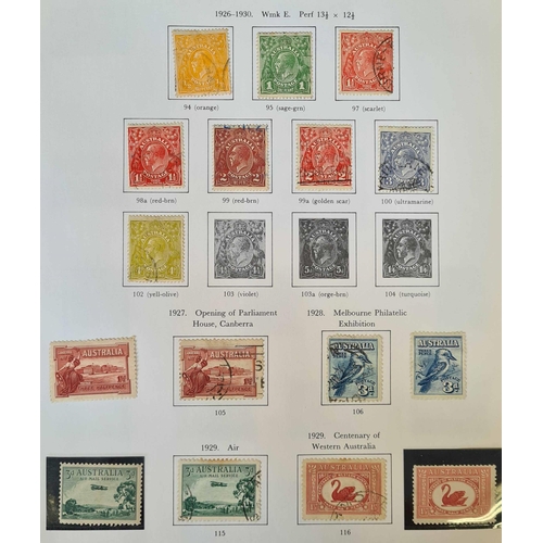 294 - MINT & USED 1913-1952 COLLECTION: Housed in SG printed album. 'Roos' to 5/- (5) & 10/-. Useful KGV s... 