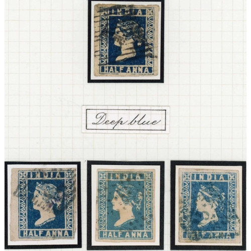 558 - 1855 ½a DIE III - RETOUCHES: A used selection with retouches comprising 22 & 29 used on part env. to... 