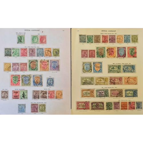 571 - COMPREHENSIVE USED COLLECTION 1854-1935 on printed Imperial leaves with only four stamps missing, so... 