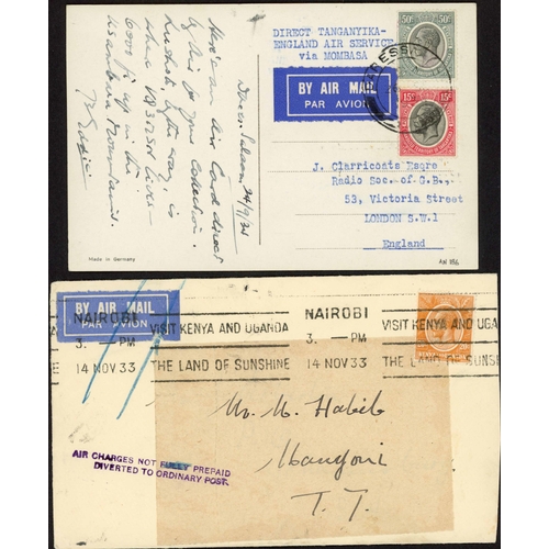 606 - KGV/KGVI COMMERCIAL AIR MAIL COVERS: Collection of mostly KGV period covers inc. Registered, Feeder ... 