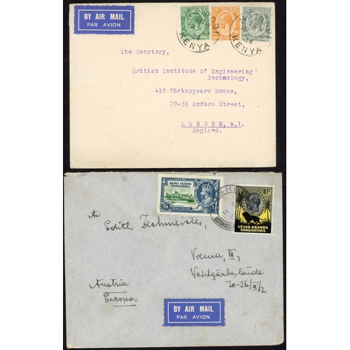 606 - KGV/KGVI COMMERCIAL AIR MAIL COVERS: Collection of mostly KGV period covers inc. Registered, Feeder ... 