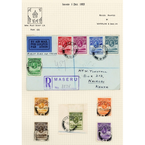 308 - QV-KGVI MINT & USED SETS & COVERS: Attractive display collection with examples of QV COGH stamps use... 