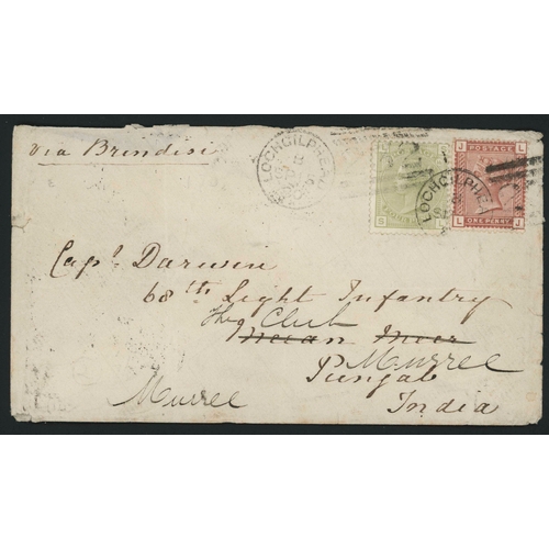 1189 - SCOTS QV SURFACE PRINTED COVERS - REGISTERED OR TO OVERSEAS (TO URUGUAY, CANADA, INDIA, U.S., ETC.) ... 