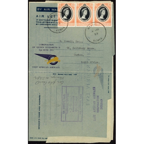 348 - KGVI & QEII REGISTERED, AIRMAIL, P. DUE, ETC.: 1937-61 display collection inc. 1937 registered env. ... 