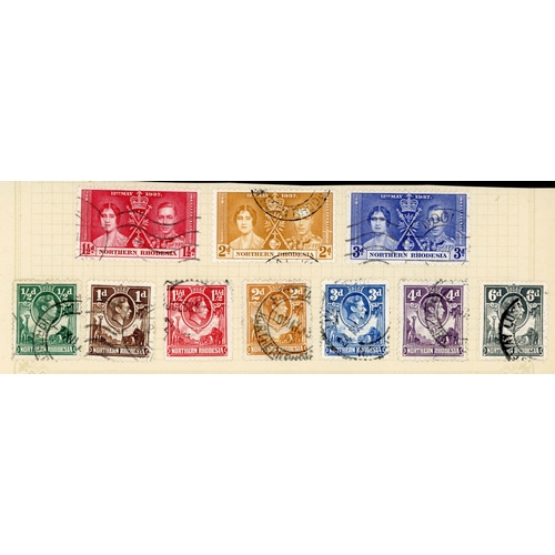 606 - KGVI/QEII FINE USED COLLECTION: 1937-1953 ranges on album pages. Inc. KGVI 1938-52 set of 21 values ... 